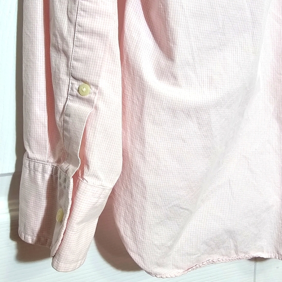J. Crew Shirtings Men's Button Down Shirt Pink Medium Checked Business Preppy - Picture 7 of 10